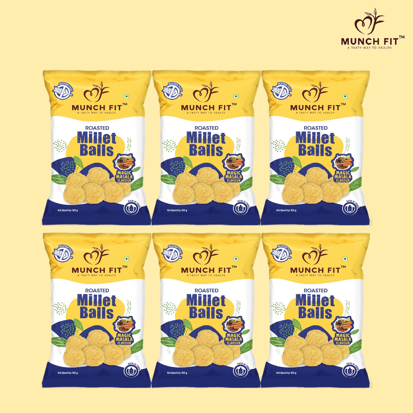 ROASTED MILLET BALLS - MAGIC MASALA FLAVOUR (MULTIPACK)