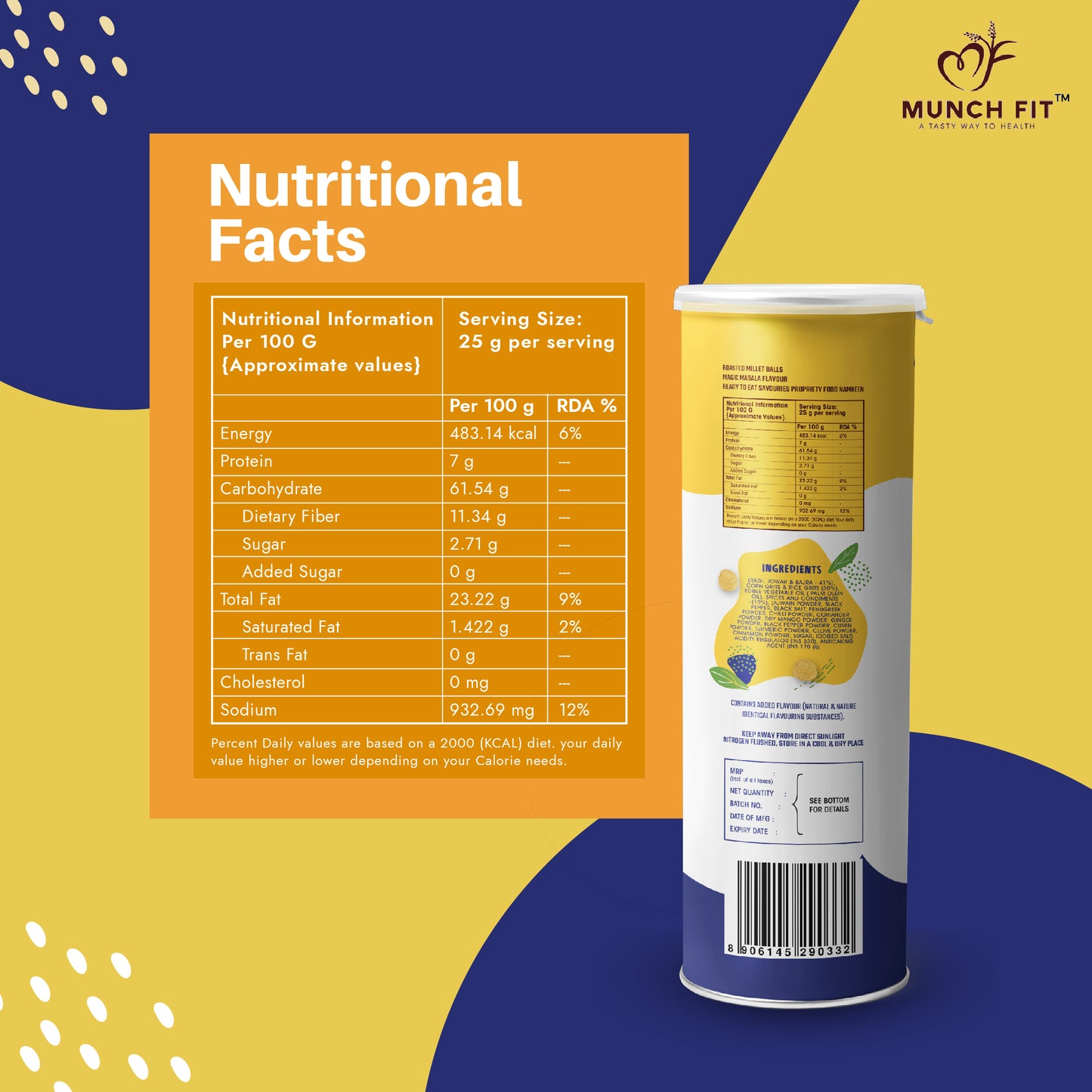 MILLET BALLS (CANISTER) - MAGIC MASALA FLAVOUR (MULTIPACK)