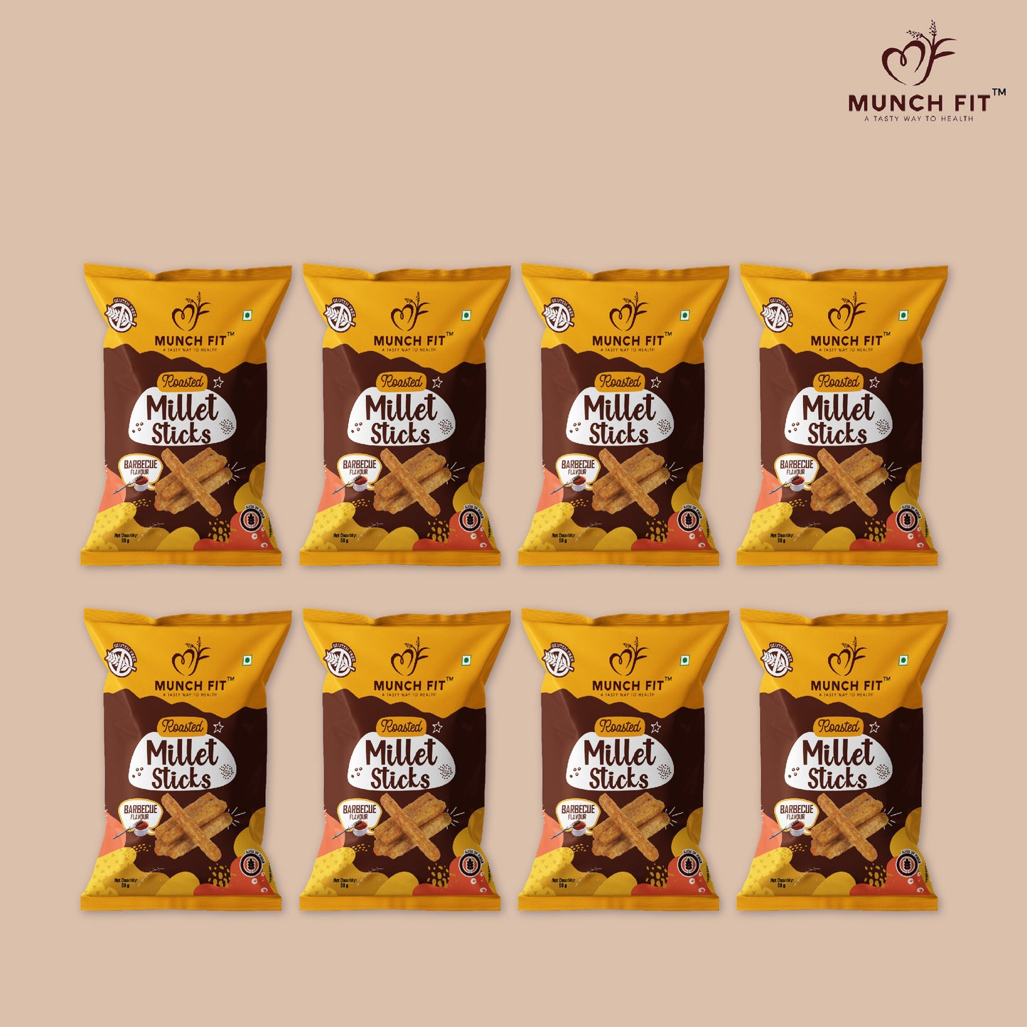 ROASTED MILLET STICKS - BARBEQUE FLAVOUR (MULTIPACK)