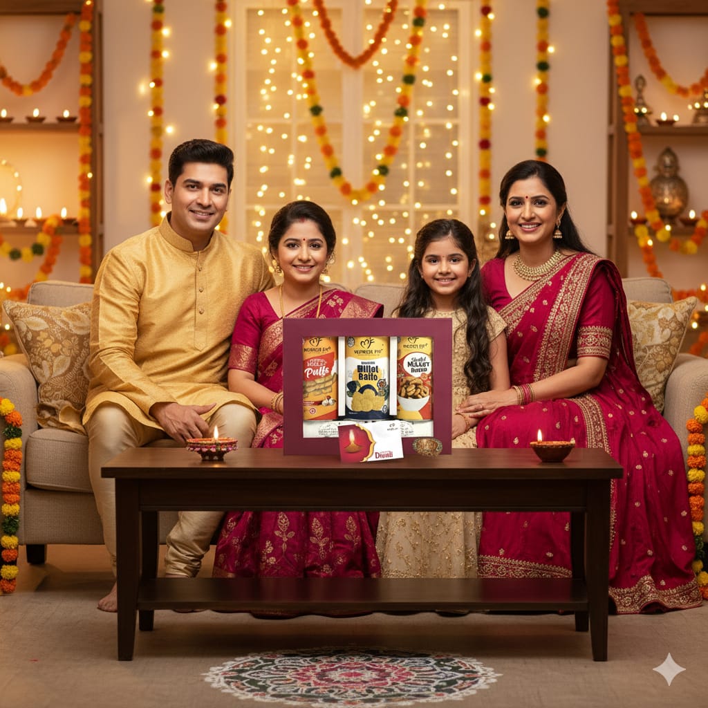 Munchfit Healthy Diwali Gift Pack | Combo of 3 Varieties of Tasty, Healthy Snacks & Puffs |Magic Masala, Chilli Garlic & Tangy Tomato | Diwali Gift Hamper for your friends & family |Pack of 1x30g each