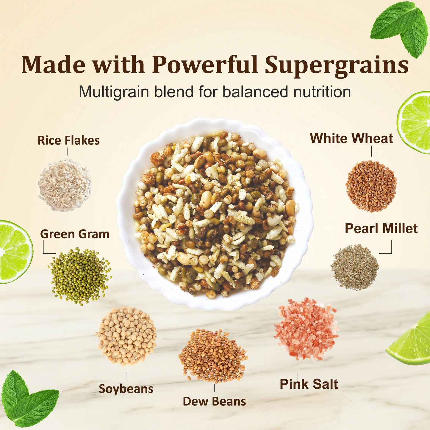 
                  
                    Munch Fit Tangy & Crispy Multigrain Minty Lime Roasted SuperSnack (Pack of 3) | Diabetic Friendly Healthy Snack | 6 Supergrains (Pearl Millet, Soyabean, Green Gram) | High Protein, Rich in Iron & Calcium | Roasted Not Fried | Zero Trans Fat | Vegan
                  
                