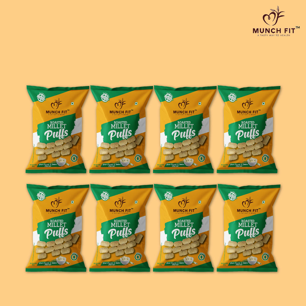 
                  
                    ROASTED MILLET PUFFS - SOUR CREAM & ONION FLAVOUR (MULTIPACK)
                  
                