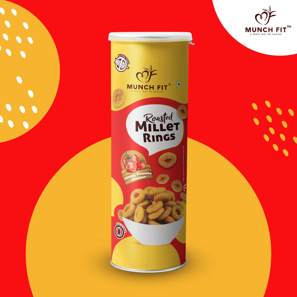 MILLET RINGS (CANISTER) - TANGY TOMATO FLAVOUR (MULTIPACK)