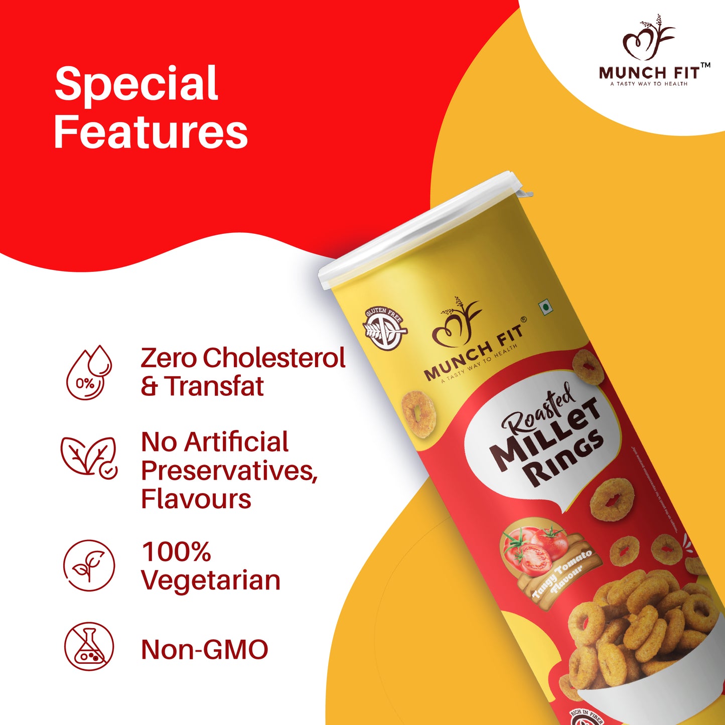 
                  
                    SNACK COMBO - Canister (Balls Magic Masala/Rings Tangy Tomato) Pack of 3x30g Each
                  
                