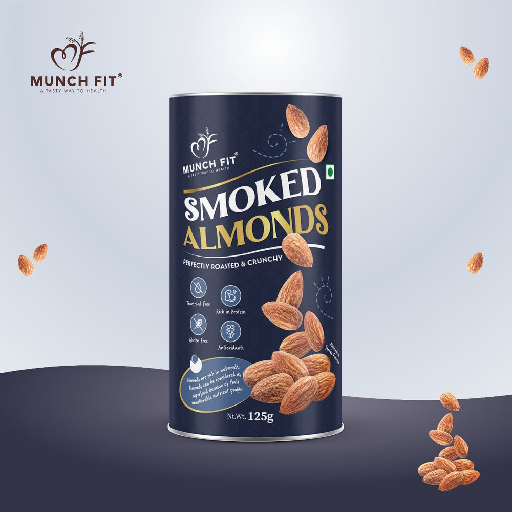 Premium Almonds Perfectly Roasted & Lightly Salted | 125g | Crunchy Badam | Nutritious & Delicious | Super Healthy Snack | High in Fiber | Gluten-Free & Plant-Based Protein