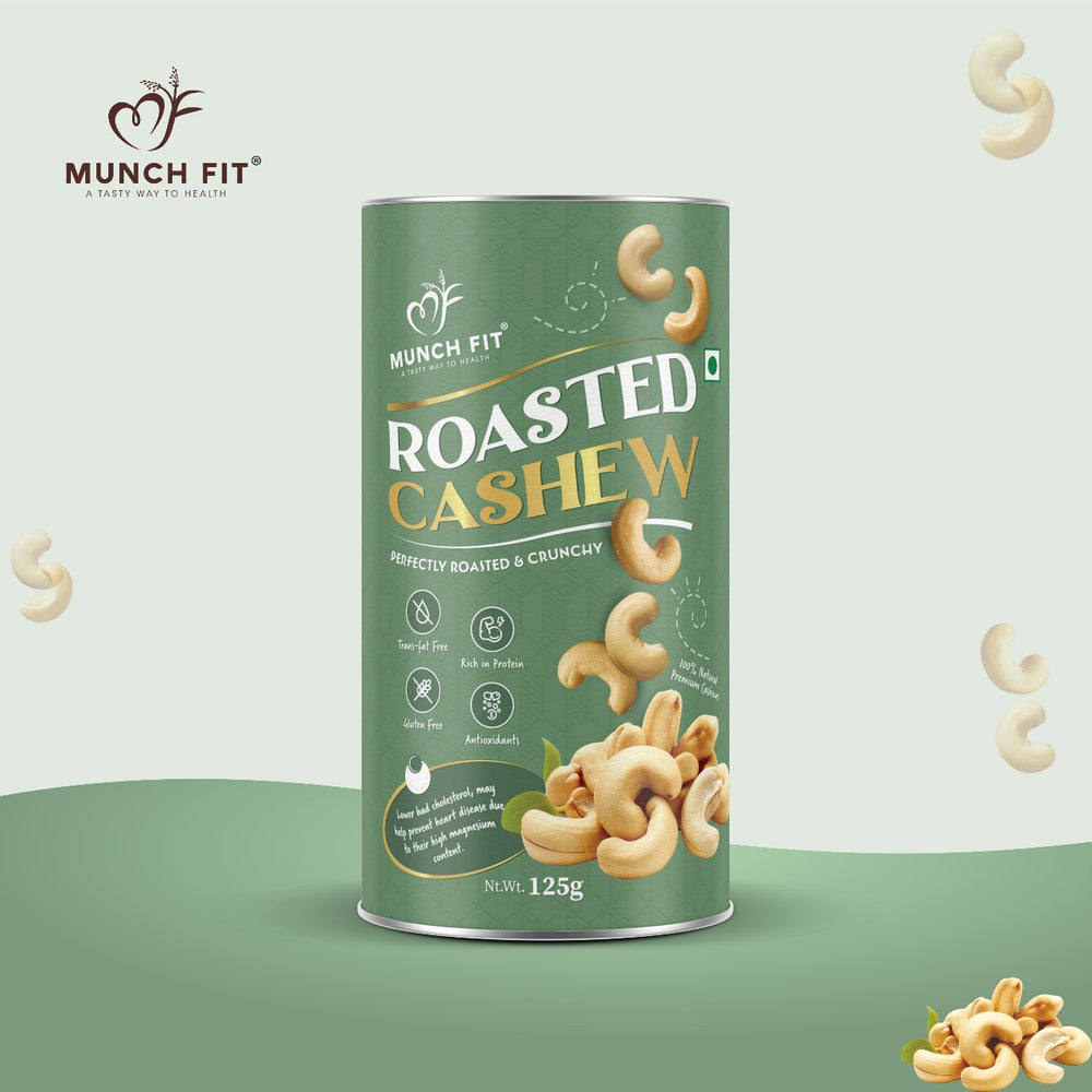 Premium Cashew Perfectly Roasted & Lightly Salted | 125 g | Crunchy Kaju | Nutritious & Delicious |Super Healthy Snack | High in Fiber | Gluten Free & Plant-Based Protein